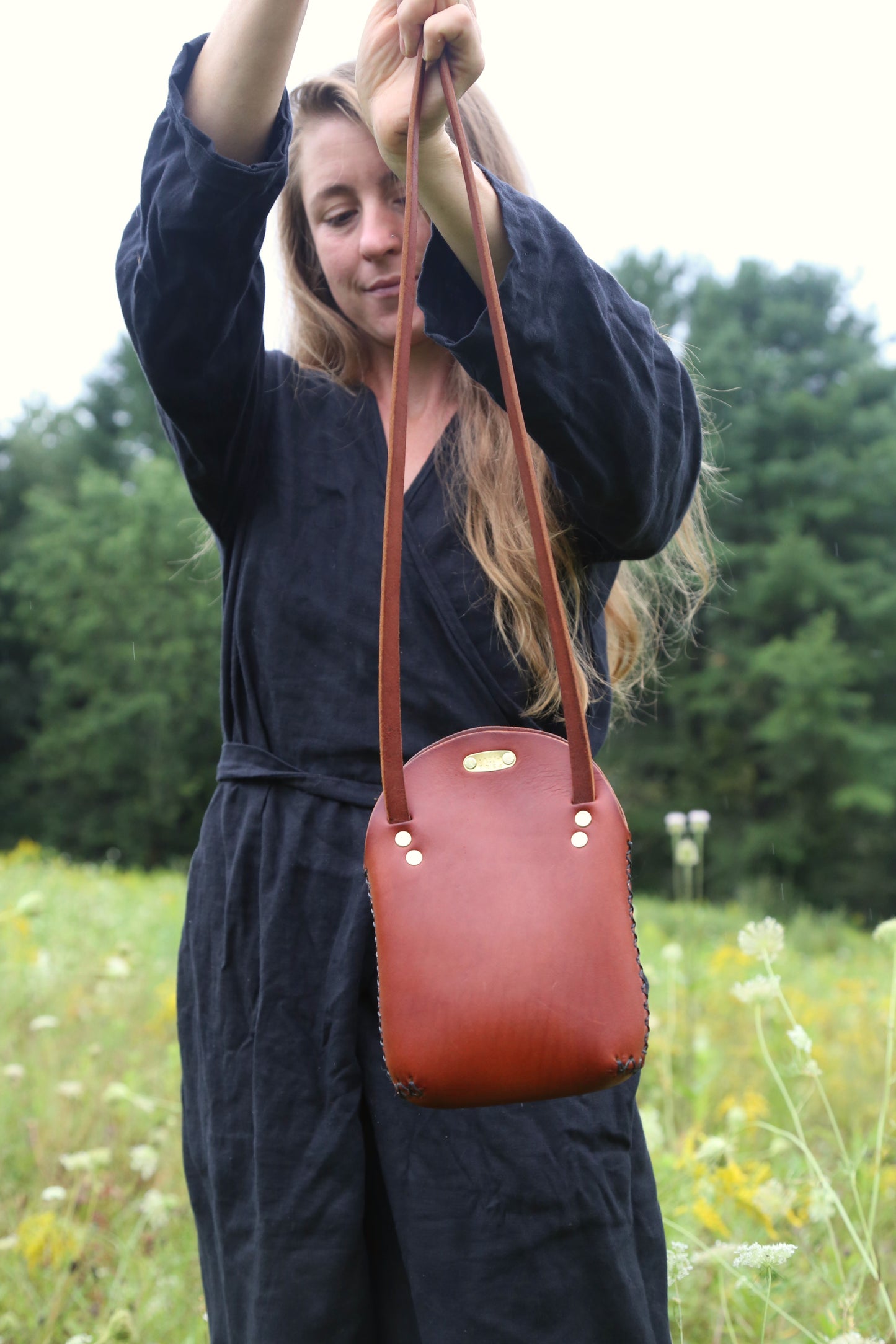 Cherrywood Red Minimalist Crossbody Bag
