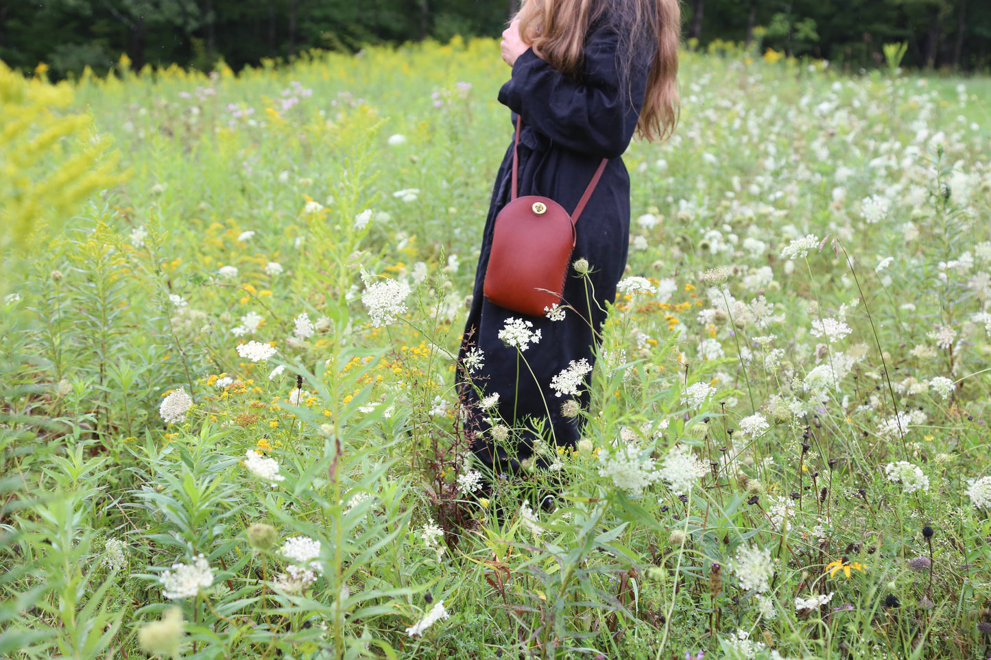 Cherrywood Red Minimalist Crossbody Bag