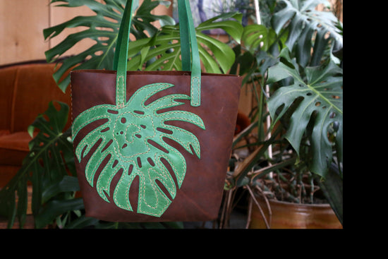 monstera bags Leather Totes and Purses for Women made in Ithaca NY by Under the Tree – Artifact Leather Company