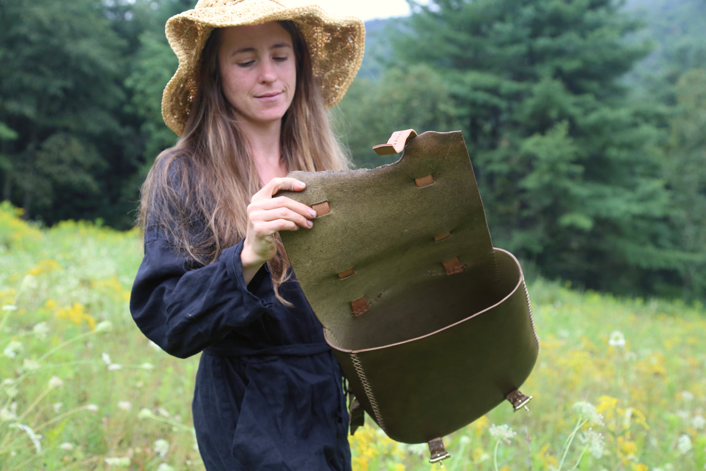 bridle leather backpack Hand stitched Olive English Bridle Leather Backpack – Artifact Leather Company