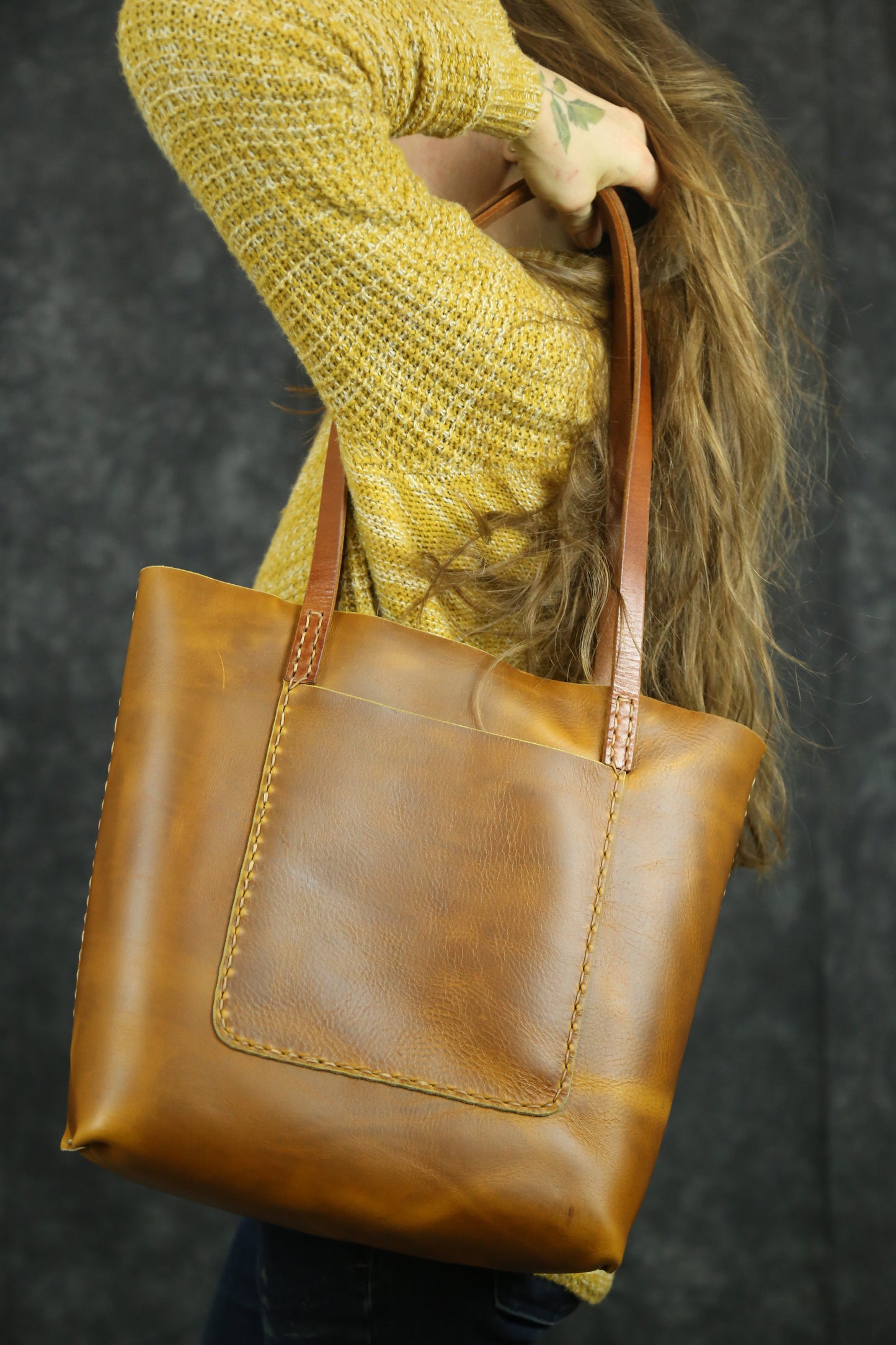 Tan Horween Tote
