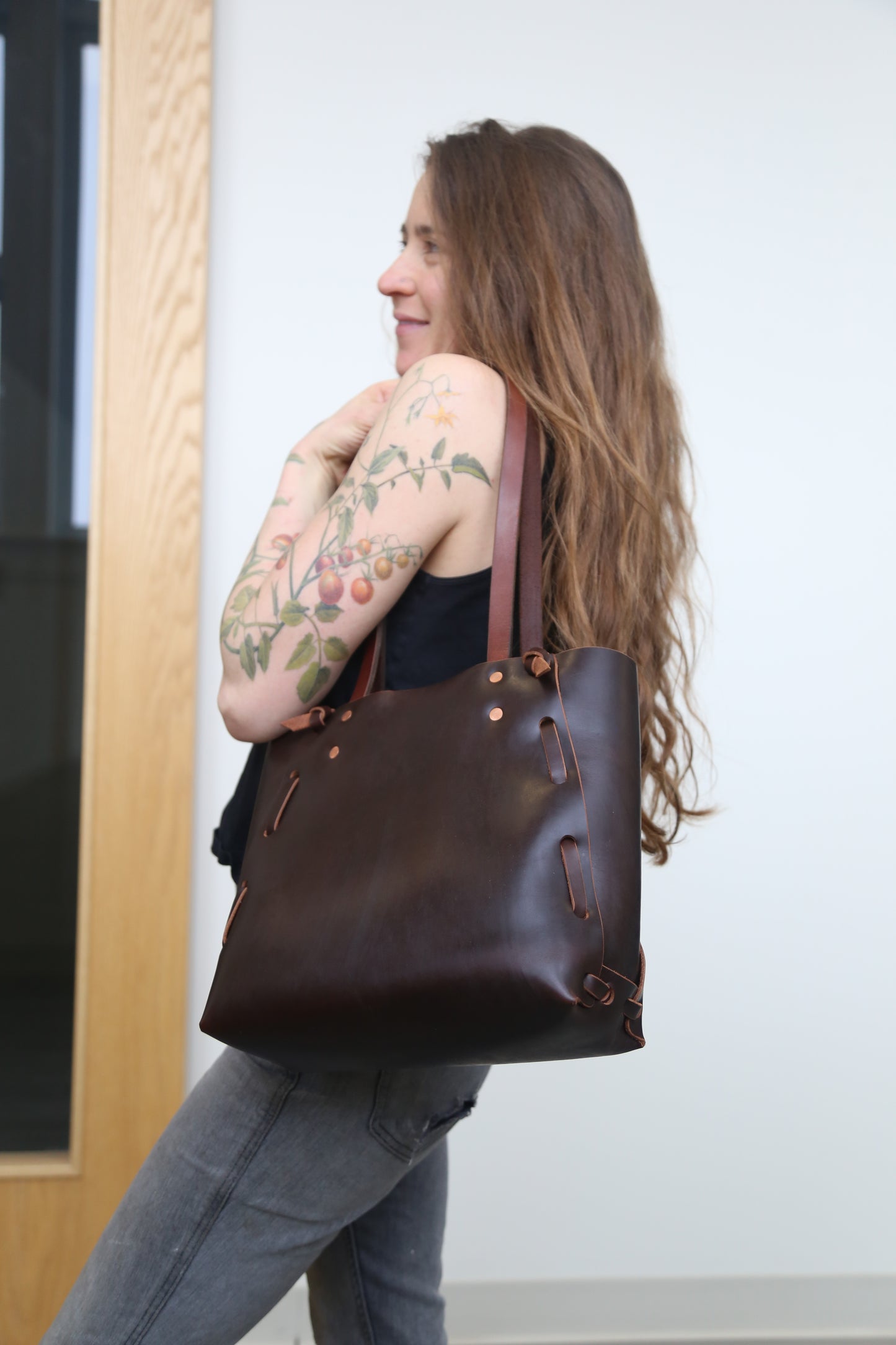 Brown Woven Tote