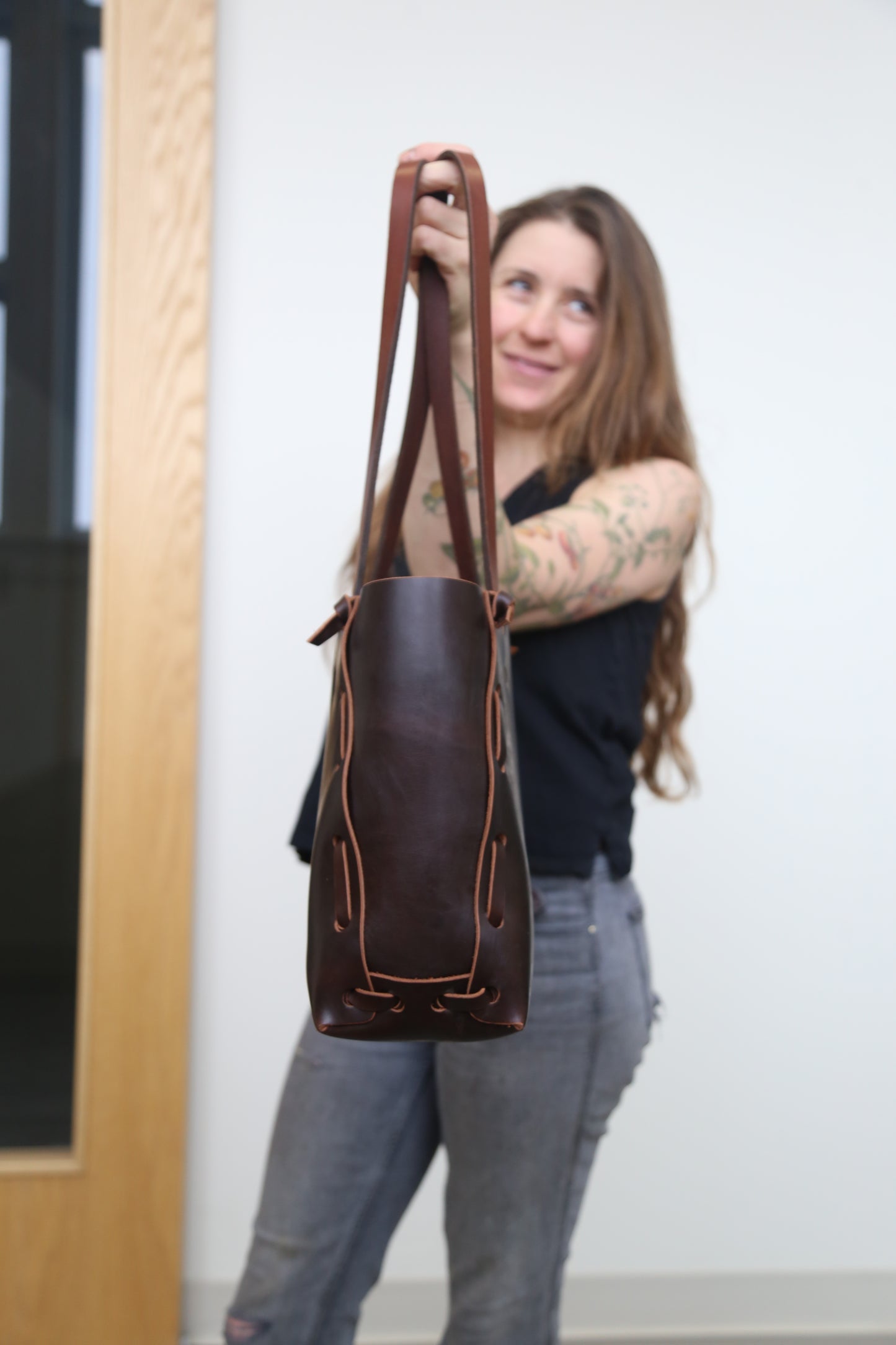 Brown Woven Tote