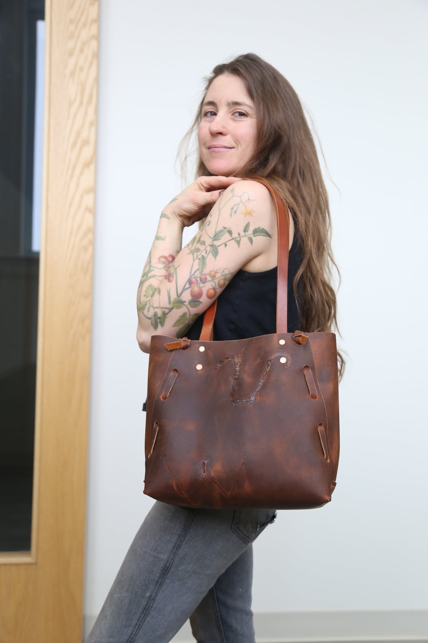 Branded Honey Woven Tote