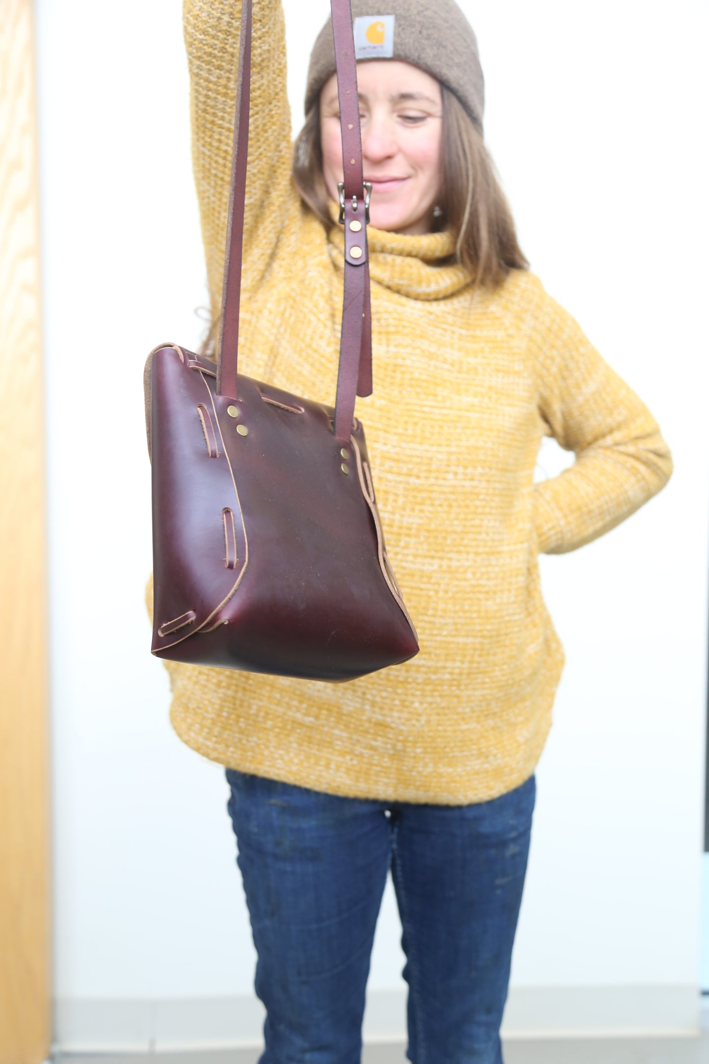 Woven Purse no.2 Burgundy