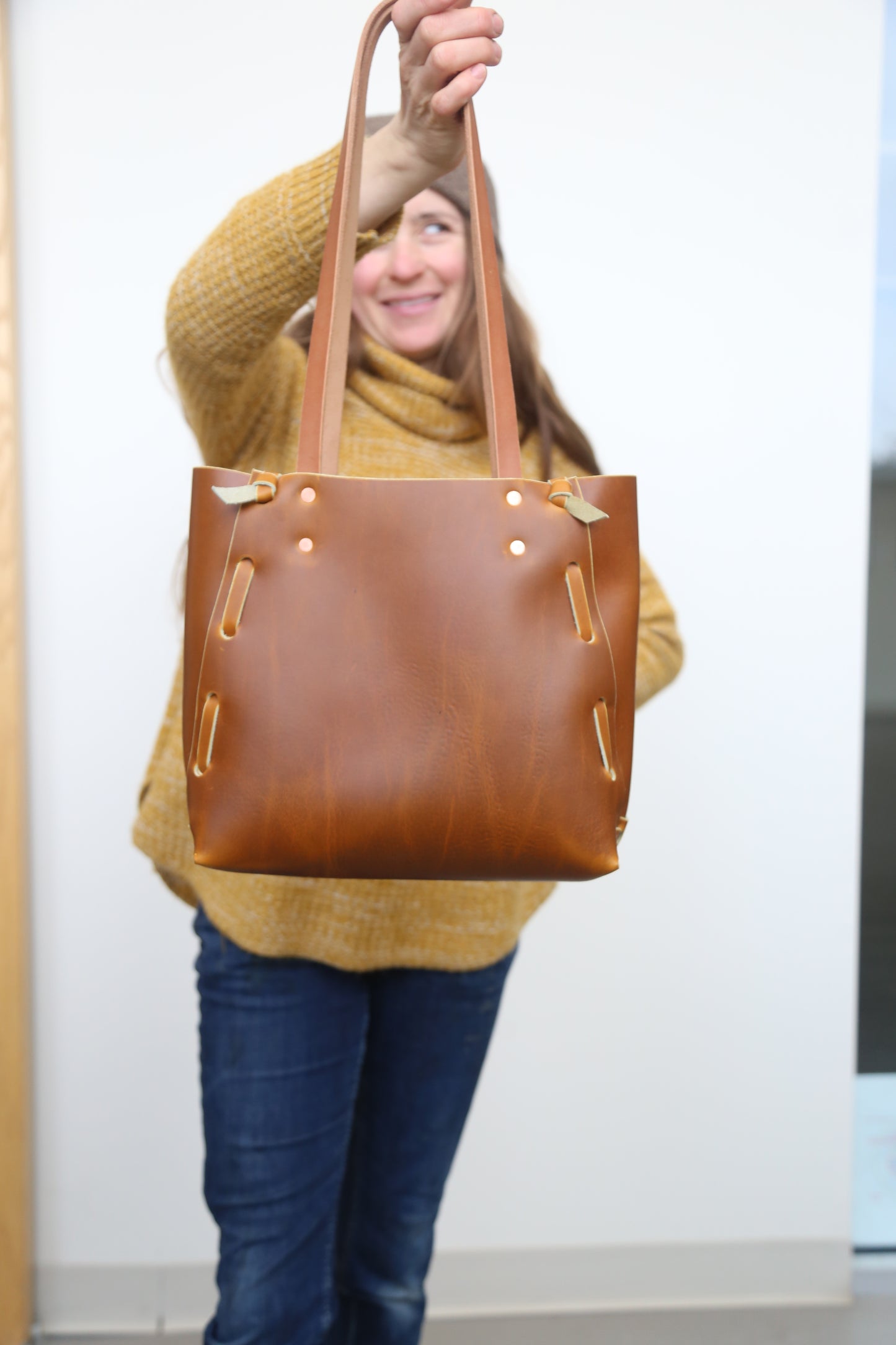 Tan no.2 Woven Tote